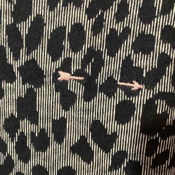 The Upside Blue Leopard Print Mock Neck Drawstring Hoodie Sweatshirt - Picture 4 of 10